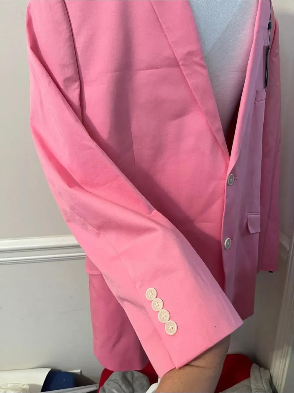 NWT MADISON MODERN FIT MOTION STRETCH PINK SPORT COAT SIZE 48R MENS